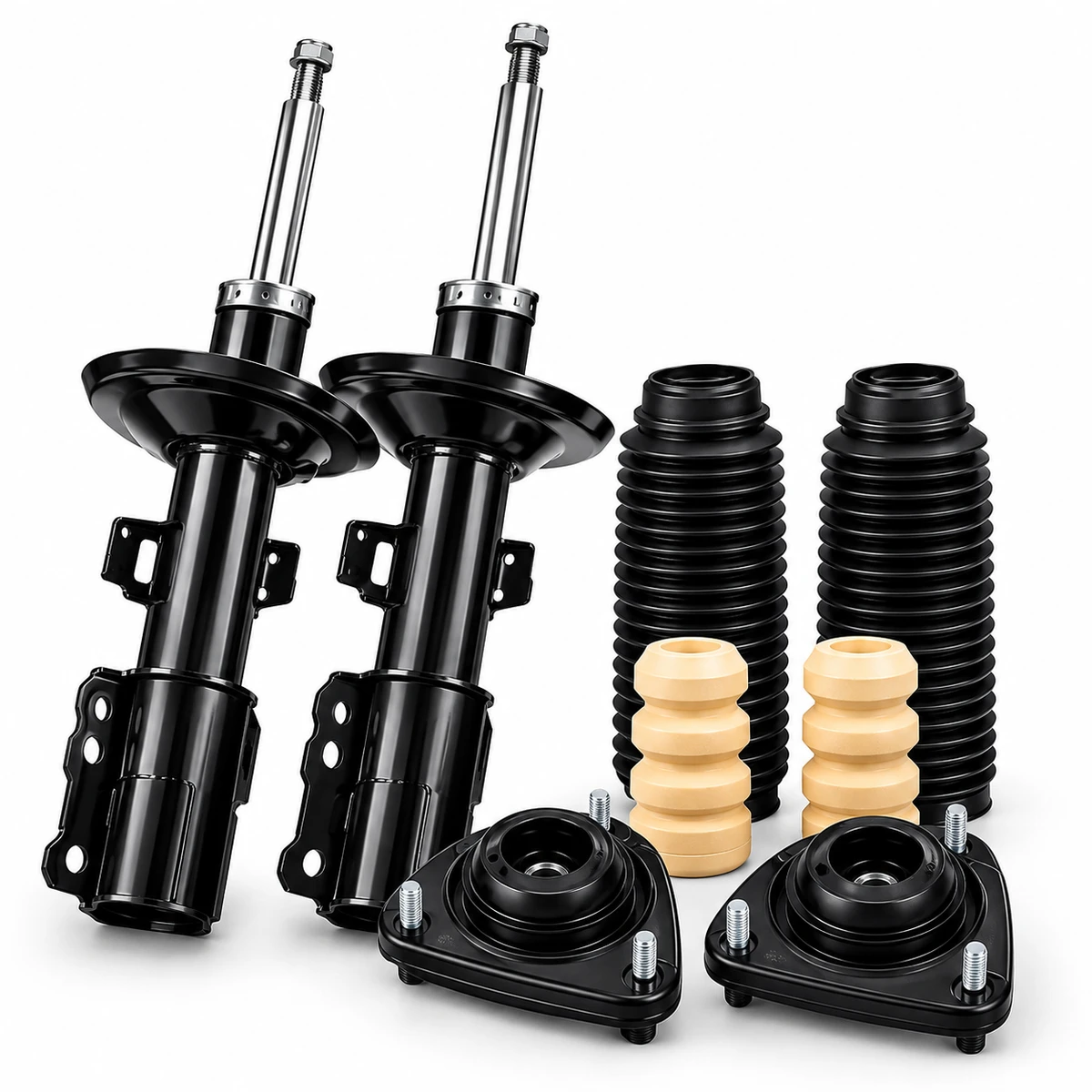 Kit completo de amortecedores com coifas, batentes e coxins